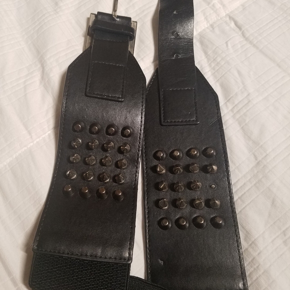 Goth Studded Wide Stretchy Belt - Picture 10 of 10
